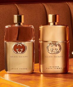 Nước hoa nữ Gucci Guilty Pour Femme EDP detail shot lifestyle làm rõ thân chai hoặc texture